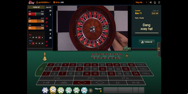 Roulette tại AE Sexy Casino hoàn toàn minh bạch